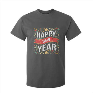 Happy New Year 2025 T Shirt For Kid Confetti Fireworks Party Supplies Family Matching TS02 Dark Heather Print Your Wear