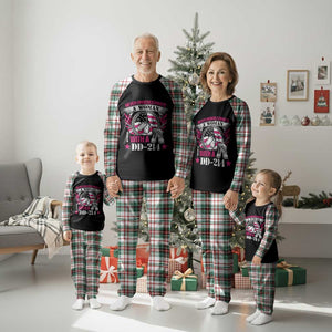 Female Veteran Plaid Pajama Set Never Underestimate A Woman With DD214 US Military TS02 Christmas Plaid Print Your Wear