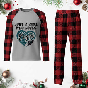 A Girl Who Loves Eagle Plaid Pajama Set TS02 Buffalo Plaid Print Your Wear