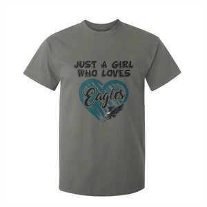 A Girl Who Loves Eagle T Shirt For Kid TS02 Military Green Print Your Wear