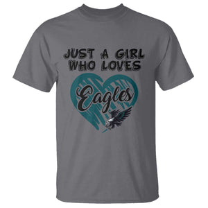 A Girl Who Loves Eagle T Shirt TS02 Charcoal Print Your Wear