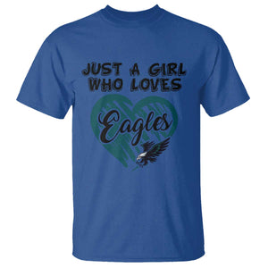 A Girl Who Loves Eagle T Shirt TS02 Royal Blue Print Your Wear