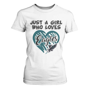 A Girl Who Loves Eagle T Shirt For Women TS02 White Print Your Wear