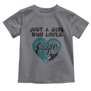A Girl Who Loves Eagle Toddler T Shirt TS02 Charcoal Print Your Wear