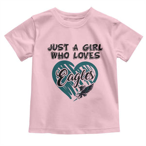 A Girl Who Loves Eagle Toddler T Shirt TS02 Light Pink Print Your Wear