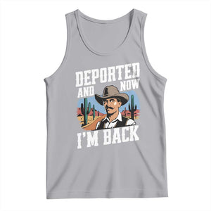 Funny Mexican Cowboy Tank Top Now I'm Back Retro Vintage Desert TS02 Athletic Heather Print Your Wear