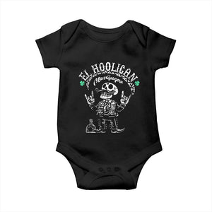 Funny Mexican Mariachi Skeleton Baby Onesie El Hooligan Mas Guapo Very Handsome TS02 Black Print Your Wear