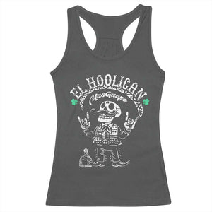 Funny Mexican Mariachi Skeleton Racerback Tank Top El Hooligan Mas Guapo Very Handsome TS02 Dark Heather Print Your Wear