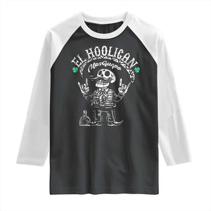Funny Mexican Mariachi Skeleton Raglan Shirt El Hooligan Mas Guapo Very Handsome TS02 Black White Print Your Wear
