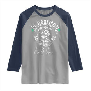 Funny Mexican Mariachi Skeleton Raglan Shirt El Hooligan Mas Guapo Very Handsome TS02 Sport Gray Navy Print Your Wear