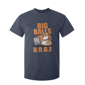 Funny Big Balls D.O.G.E T Shirt For Kid DOGE Shiba TS02 Navy Print Your Wear