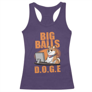 Funny Big Balls D.O.G.E Racerback Tank Top DOGE Shiba TS02 Purple Print Your Wear