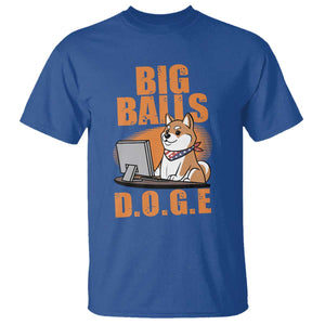 Funny Big Balls D.O.G.E T Shirt DOGE Shiba TS02 Royal Blue Print Your Wear