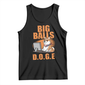 Funny Big Balls D.O.G.E Tank Top DOGE Shiba TS02 Black Print Your Wear