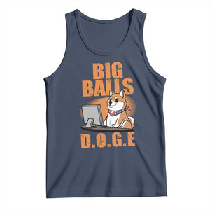 Funny Big Balls D.O.G.E Tank Top DOGE Shiba TS02 Navy Print Your Wear
