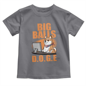 Funny Big Balls D.O.G.E Toddler T Shirt DOGE Shiba TS02 Charcoal Print Your Wear