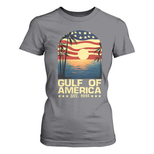 Gulf Of USA T Shirt For Women Est 2025 American Flag Retro TS02 Charcoal Print Your Wear
