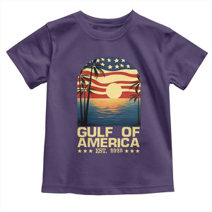 Gulf Of USA Toddler T Shirt Est 2025 American Flag Retro TS02 Purple Print Your Wear