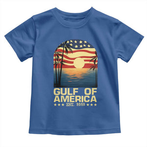 Gulf Of USA Toddler T Shirt Est 2025 American Flag Retro TS02 Royal Blue Print Your Wear