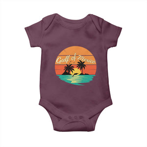 Gulf Of Mexico Baby Onesie Forever Beach Palms Summer Vacation TS02 Maroon Print Your Wear