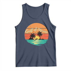Gulf Of Mexico Tank Top Forever Beach Palms Summer Vacation TS02 Navy Print Your Wear