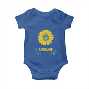 Ukraine Sunflower Baby Onesie Ukrainian Flag TS02 Royal Blue Print Your Wear
