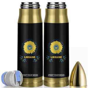 Ukraine Sunflower Bullet Tumbler Ukrainian Flag TS02 Black Print Your Wear