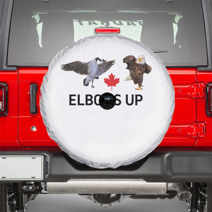 Elbows Up Spare Tire Cover Canada Goose Vs Eagle Maple Leaf TS02 White Print Your Wear