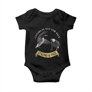Elbows Up Baby Onesie Canada Is Not For Sale Goose Vs Eagle TS02 Black Print Your Wear