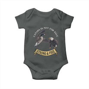 Elbows Up Baby Onesie Canada Is Not For Sale Goose Vs Eagle TS02 Dark Heather Print Your Wear