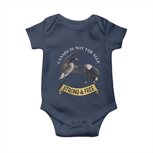 Elbows Up Baby Onesie Canada Is Not For Sale Goose Vs Eagle TS02 Navy Print Your Wear