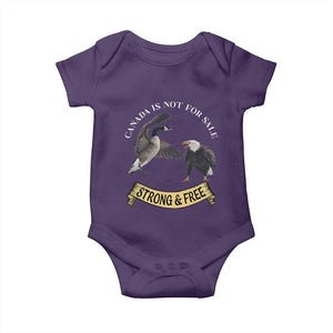 Elbows Up Baby Onesie Canada Is Not For Sale Goose Vs Eagle TS02 Purple Print Your Wear