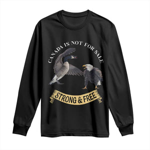 Elbows Up Long Sleeve Shirt Canada Is Not For Sale Goose Vs Eagle TS02 Black Print Your Wear