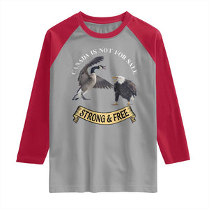 Elbows Up Raglan Shirt Canada Is Not For Sale Goose Vs Eagle TS02 Sport Gray Red Print Your Wear