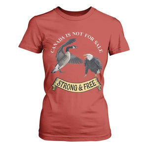 Elbows Up T Shirt For Women Canada Is Not For Sale Goose Vs Eagle TS02 Red Print Your Wear