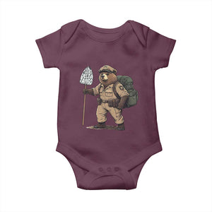 Foxtrot Delta Tango Resist Bear Baby Onesie TS02 Maroon Print Your Wear