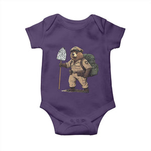 Foxtrot Delta Tango Resist Bear Baby Onesie TS02 Purple Print Your Wear
