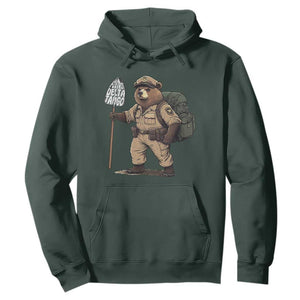Foxtrot Delta Tango Resist Bear Hoodie TS02 Dark Forest Green Print Your Wear