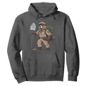 Foxtrot Delta Tango Resist Bear Hoodie TS02 Dark Heather Print Your Wear