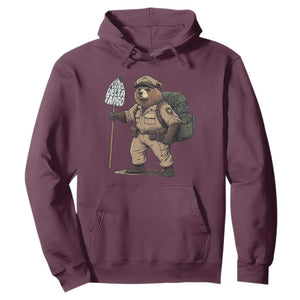 Foxtrot Delta Tango Resist Bear Hoodie TS02 Maroon Print Your Wear