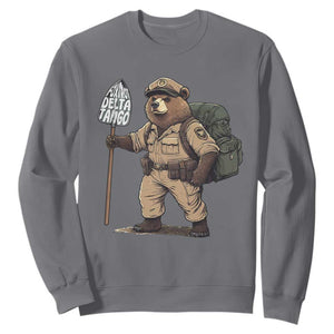 Foxtrot Delta Tango Resist Bear Sweatshirt TS02 Charcoal Print Your Wear