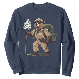 Foxtrot Delta Tango Resist Bear Sweatshirt TS02 Navy Print Your Wear