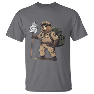 Foxtrot Delta Tango Resist Bear T Shirt TS02 Charcoal Print Your Wear