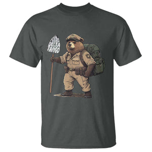 Foxtrot Delta Tango Resist Bear T Shirt TS02 Dark Heather Print Your Wear
