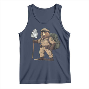 Foxtrot Delta Tango Resist Bear Tank Top TS02 Navy Print Your Wear