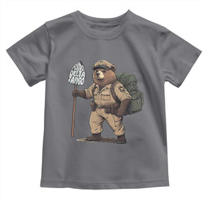Foxtrot Delta Tango Resist Bear Toddler T Shirt TS02 Charcoal Print Your Wear