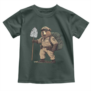 Foxtrot Delta Tango Resist Bear Toddler T Shirt TS02 Dark Forest Green Print Your Wear