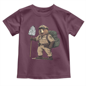 Foxtrot Delta Tango Resist Bear Toddler T Shirt TS02 Maroon Print Your Wear