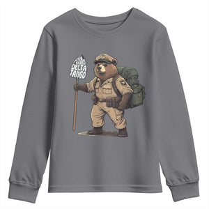 Foxtrot Delta Tango Resist Bear Youth Sweatshirt TS02 Charcoal Print Your Wear