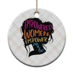 Empowered Women Empower Women Ceramic Ornament TS02 1pc Christmas Plaid Print Your Wear